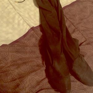 Black thigh high boots